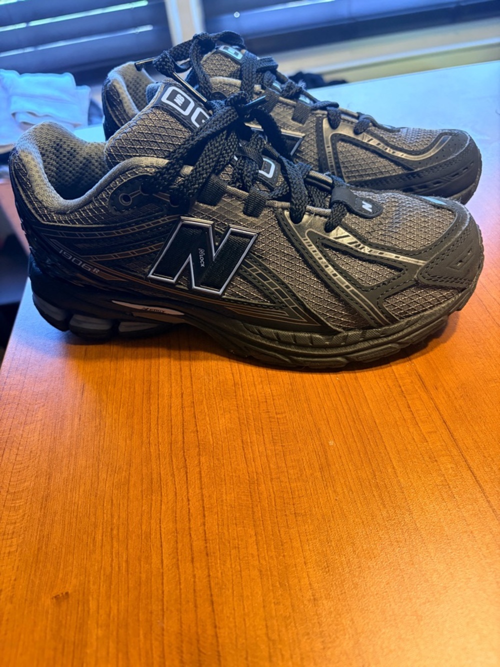 New Balance Kids Black and Gray Athletic Sneakers